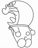 Doraemon Surprised Netart sketch template