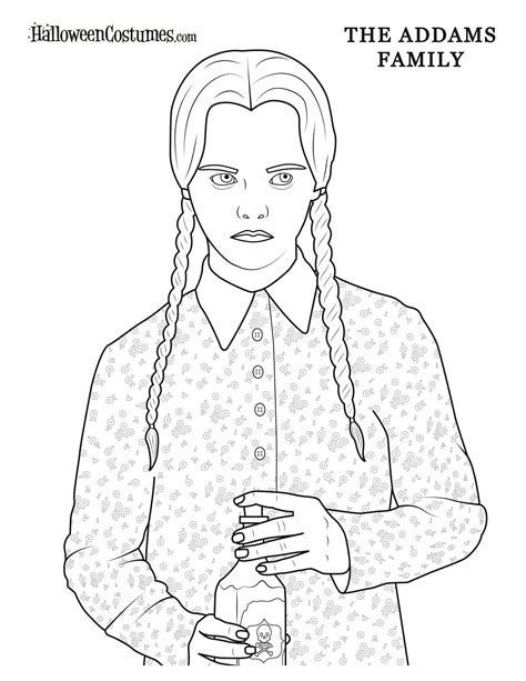 addams family halloween coloring pages