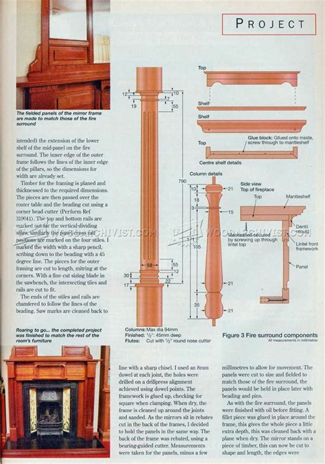 fireplace mantels plans woodarchivist