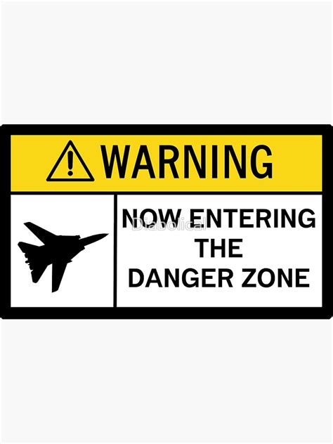 danger zone warning sticker  sale  diabolical redbubble