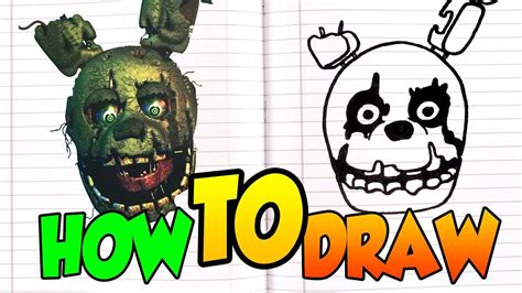 How To Draw Five Nights At Freddy S 3 Springtrap Easy Way