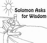 Wisdom Solomon Coloring Pages Bible Asks Kids King School Sunday Dream God Preschool Activity Printable Kings Crafts Lessons Story Salomon sketch template
