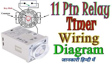 pin timer relay wiring diagram timer automatic reset connection  hindi hudu youtube