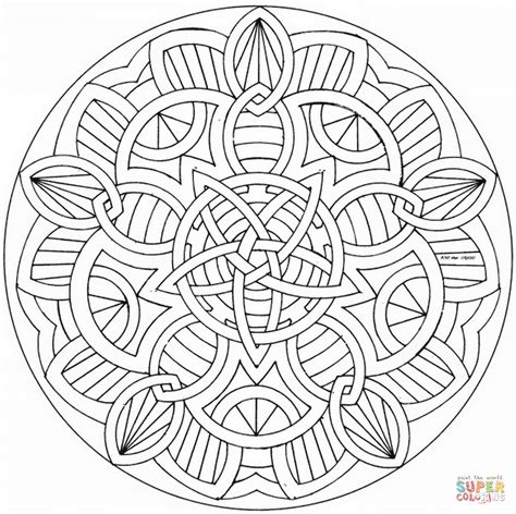 celtic mandala coloring page  printable coloring pages