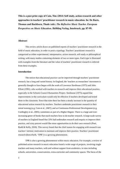 examples  action research papers  education educational