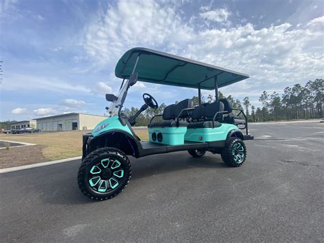 custom icon golf cart lifted  seat  wet sounds audio system