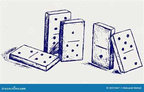 sketch dominoes royalty  stock photography image