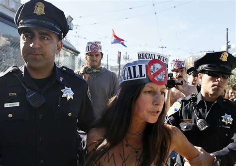 nude activists cause a stir at protest in castro