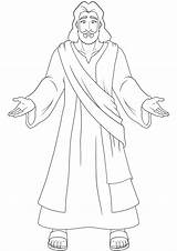 Jesus Coloring Pages Hands Loves Printable Open Kids sketch template