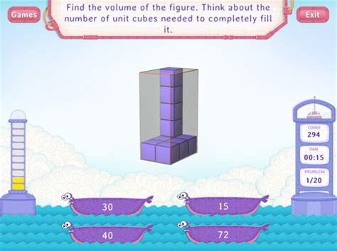volume  unit cubes practice  fun math worksheet