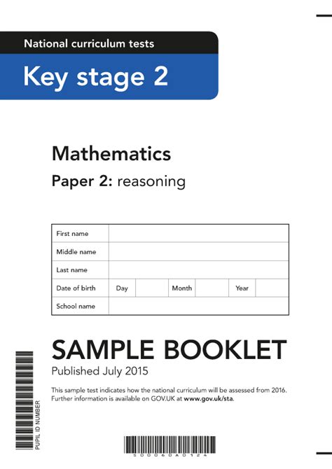 ks sats worksheet year  tests grade  children maths  sample ks mathematics paper