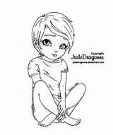 Sitting Girl Jadedragonne Deviantart Anime Base Coloring Pages Template Stamps Drawings Outline sketch template