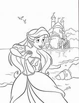 Disney Ariel Coloring Pages Princess Walt Dress Castle Mermaid Coloriage Princesses Colouring Para Characters Colorear Fanpop Draw Library Clipart Dibujos sketch template