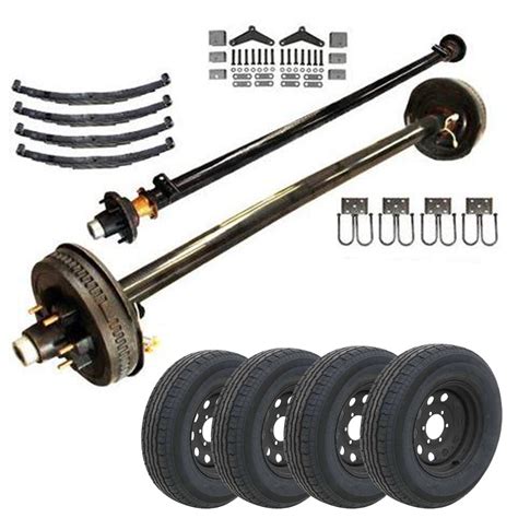 tandem axle light duty trailer kit axles springs  bolts    trailer parts outlet