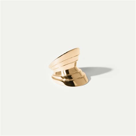 monumental yellow gold arc ring hannah martin