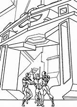 Tron Pages Coloring Legacy Cought Robots Ninja Troops Flying Enemy Flynn Barehand Attack Sam sketch template
