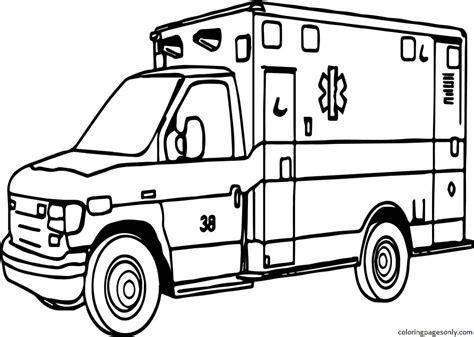 emergency vehicles  coloring page  printable coloring pages