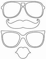 Props Glasses Printable Lips Photobooth Coloring Booth Drawing Mustache Pages Templates Clipart Emoji Para Visit sketch template