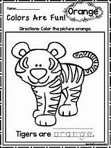 Orange Preschool Color Worksheets Recognition Kdg Colors Printable Fun Subject sketch template