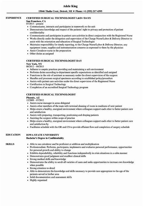 surgical tech resume examples   school lesson