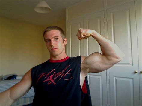 Bicep Flex Of A Young Uk Bodybuilder Adam Charlton Huge Biceps