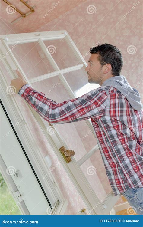 installing   windows stock photo image  standing professional