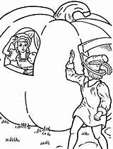 Peter Pumpkin Eater Coloring Pages Rhymes Nursery sketch template
