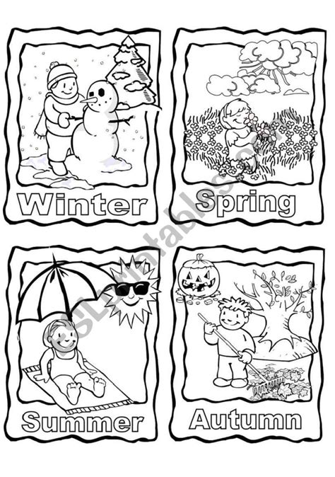 english worksheets   seasons