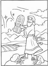 Moses Commandments Comandamenti Dieci Bestcoloringpagesforkids Coloringhome Mosè Receiving Tavole Legge Receives sketch template