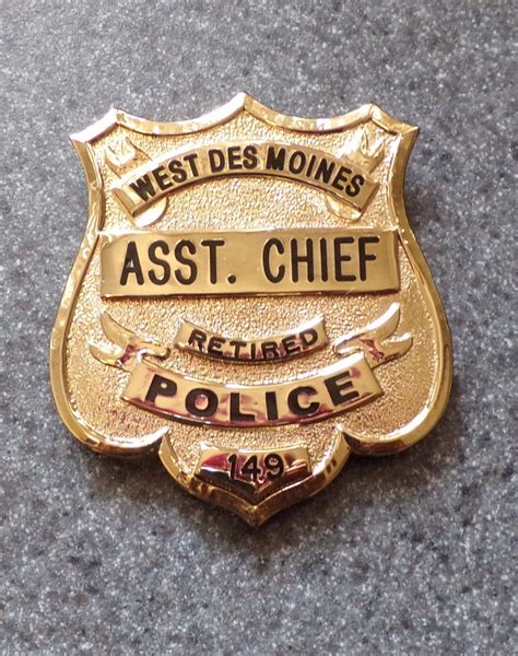 west des moines police department er badge