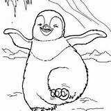 Penguin Coloring Rockhopper Kids Drawing Pages Ice Realistic Chubby Cute Draw Winter Snow Penguins Baby Color Drawings 41kb 300px Playing sketch template