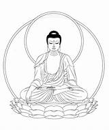Buddha Bouddha Coloring Pages Drawing Adult Line Tibet Printable Meditation King Drawings Outline Sitting Dessin Coloriage Mandala Print Gratuit Simple sketch template