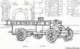 Fire Coloring Trucks Truck Scania 1904 Year Pages Cars Vehicles sketch template