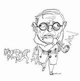 Sartre Weblobi Caricature sketch template