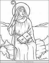 Monica Saint Coloring Pages Thecatholickid sketch template