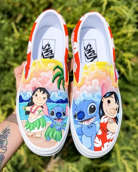 Lilo And Stitch Pianted Shoes Disney Shoes Disney Painted