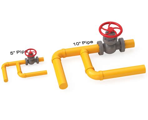 3d valve with gas pipe cgtrader