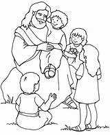 Jesus Children Coloring Loves Too Other sketch template
