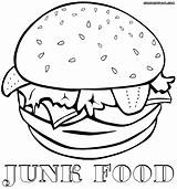 Junk Food Coloring Pages Colorings Print sketch template