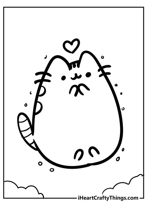 pusheen coloring pages updated