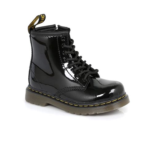 dr martens black brooklee kids leather boots sizes   ebay