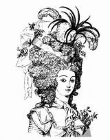 Antoinette Coiffure Regine 1880 Adulti Reyes Reinas Adultos Adulte Justcolor Rois Hairdressing Reines Reine Queens sketch template