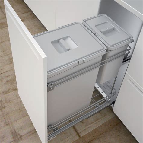 kitchens mm integrated pull  kitchen bins  departments diy  bq kitchen bin