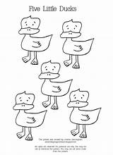 Coloring Ducks Little Five Pages Colouring Print 2500 Largest Welcome Printable Than Collection Kids sketch template