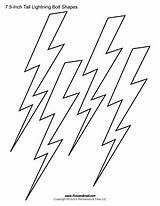 Lightning Bolt Printable Outline Templates Bolts Inch Shape Light Printables Timvandevall sketch template