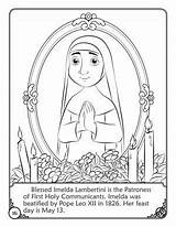 Coloring Imelda Blessed Lambertini Catholic Pages Store Honor sketch template
