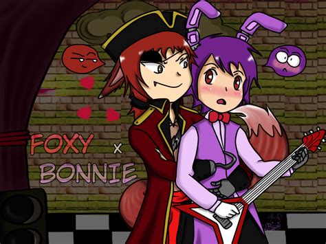 bonnie x mike the new foxy done by glitched moonveil