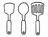 Coloring Spatula Kitchen Drawing Spatulas Book Utensils Utensil Cooking Clipart Pages Coloringcrew Transparent Background Printable Print Hiclipart sketch template