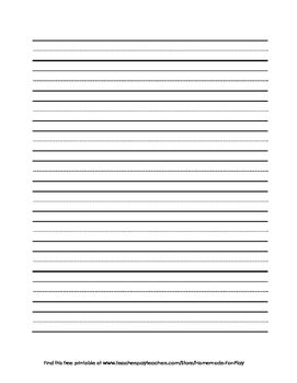 double lined paper template