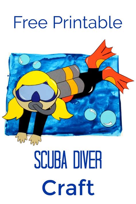girl scuba diving craft   template scuba scubacraft